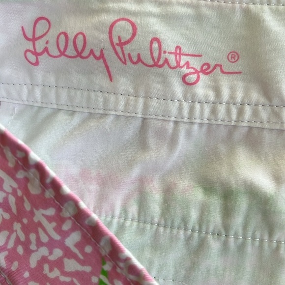 Lilly Pulitzer Limeade Cheat Ya Pink Walsh Shorts - Picture 5 of 5